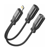 Awei 2 si 1 Arada Şarj Ses Kablosu Siyah